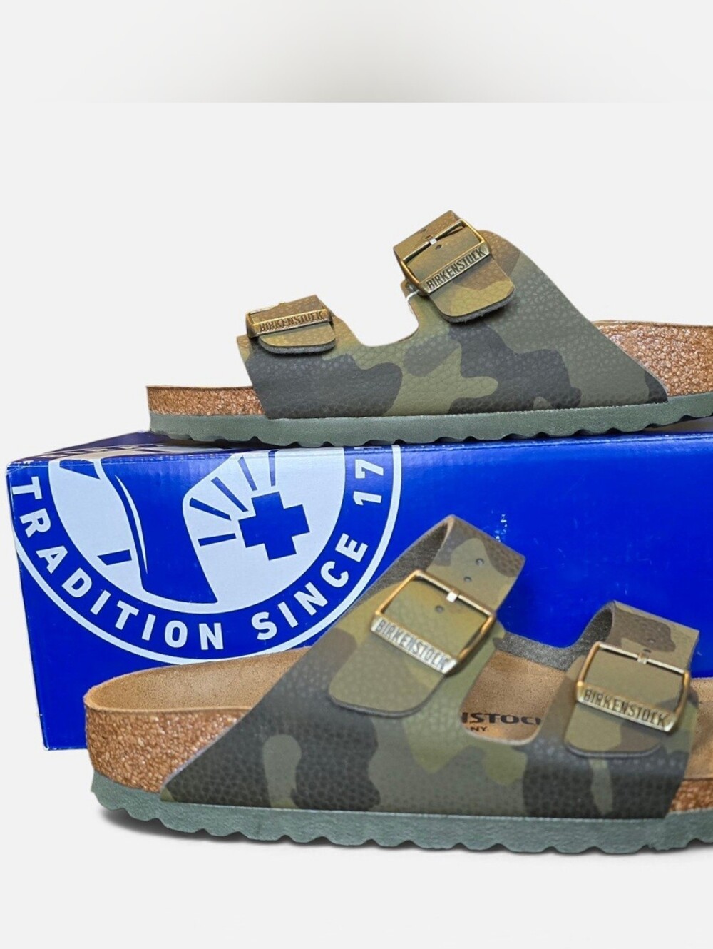 Birkenstock Arizona Soft Footbed Camo Sandal - Green